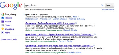 garrulous - Google Search