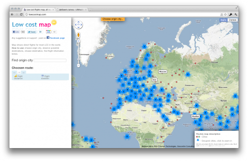 Low cost map – все лоукостеры мира на одной карте