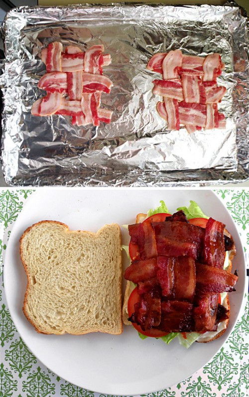 Правильный сэндвич с беконом