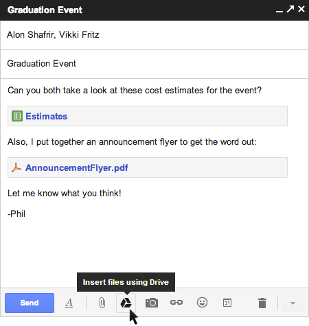 Теперь можно делать вложения в Gmail при помощи Google Drive!