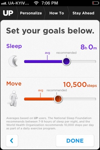 Измемение параметров сна и движения