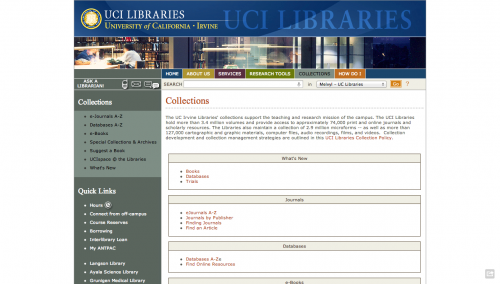 Collections UCI Libraries