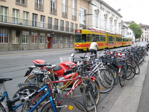 Велосипедная стоянка в Базеле