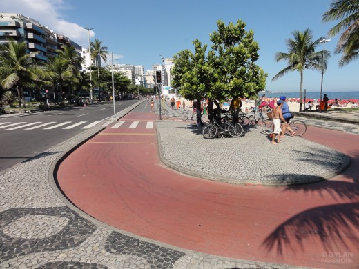Велосипедные дорожки возле пляжей Рио