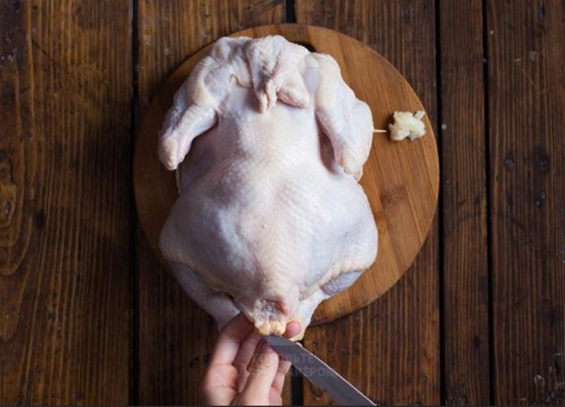 Как приготовить курицу: срезаем пахучие копчиковые железы над хвостом