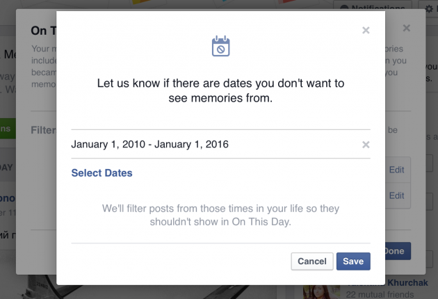 Как отключить в Facebook* функцию «В этот день»