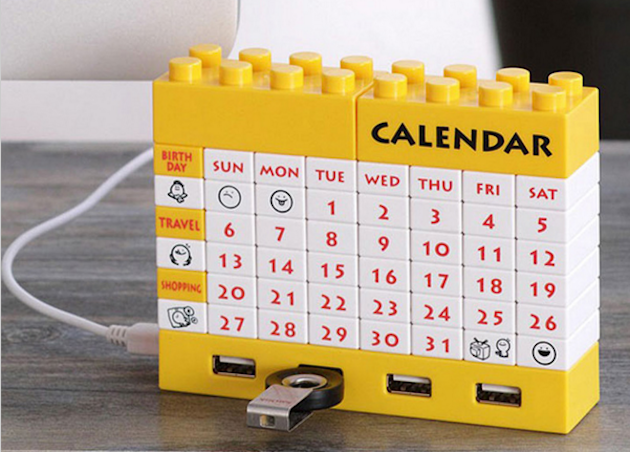 Вечный Lego-календарь c USB-хабом