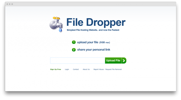  File Dropper screen