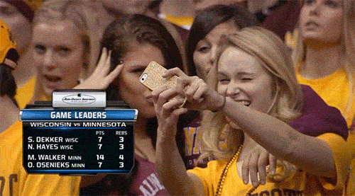 minnesota-gopher-chicks-take-selfies-during-the-wisconsin-game