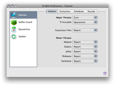 Dr Web для Mac OS X