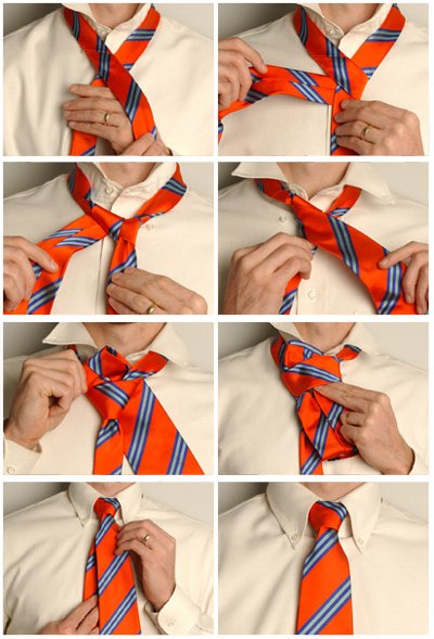 Ассимметричный узел Полувиндзер для галстука