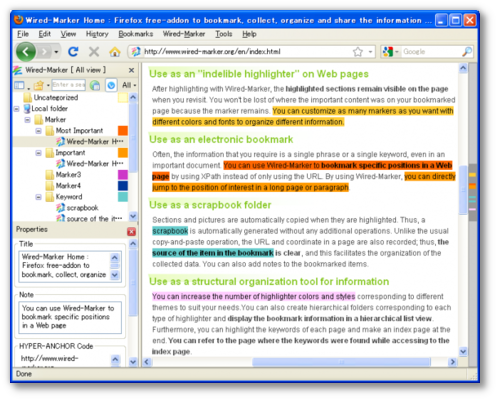 Как продуктивно работать с документами в браузере, скриншот, пример работы Wired-Marker