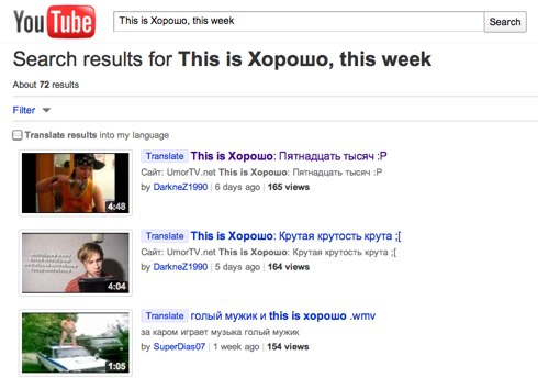 This is Хорошо, this week