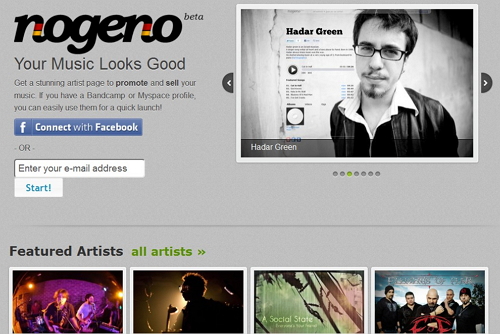 Nogeno: конструктор сайтов для музыкантов