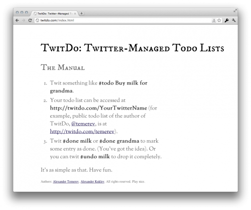 TwitDo – гениально простой менеджер задач работающий с Twitter
