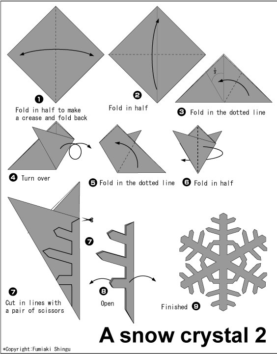 Объемные снежинки из бумаги своими руками - мастер - классы, схемы, шаблоны, инструкции