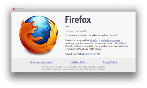 В Firefox 9.0 появилась поддержка жестов Mac OS X Lion