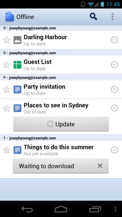 Google Docs для Android: доступ к файлам офлайн, удобное чтение на планшетах