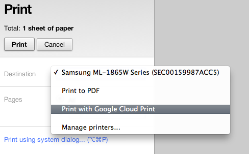 Как настроить доступ к принтеру из любой точки планеты при помощи Google Cloud Print