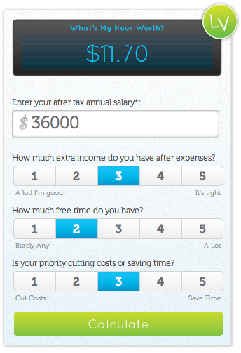 онлайн-калькулятор для расчёта стоимости вашего времени