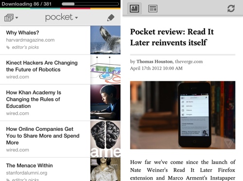 Pocket, лучшая электронная читалка