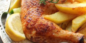 РЕЦЕПТ: Курица гриль с картофелем Айдахо
