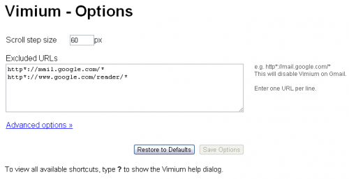 Vimium: исключаем мышь из работы с Chrome
