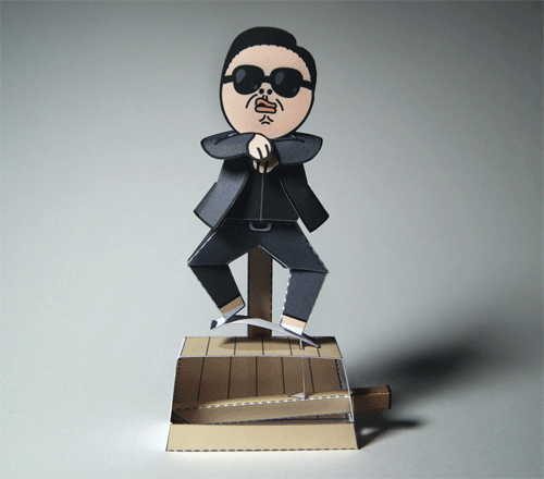 Как сделать бумажного PSY Gangnam Style