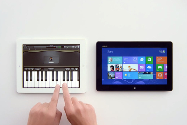 Microsoft выпустила рекламу планшета на Windows 8, в которой высмеиваются недостатки и высокая цена iPad