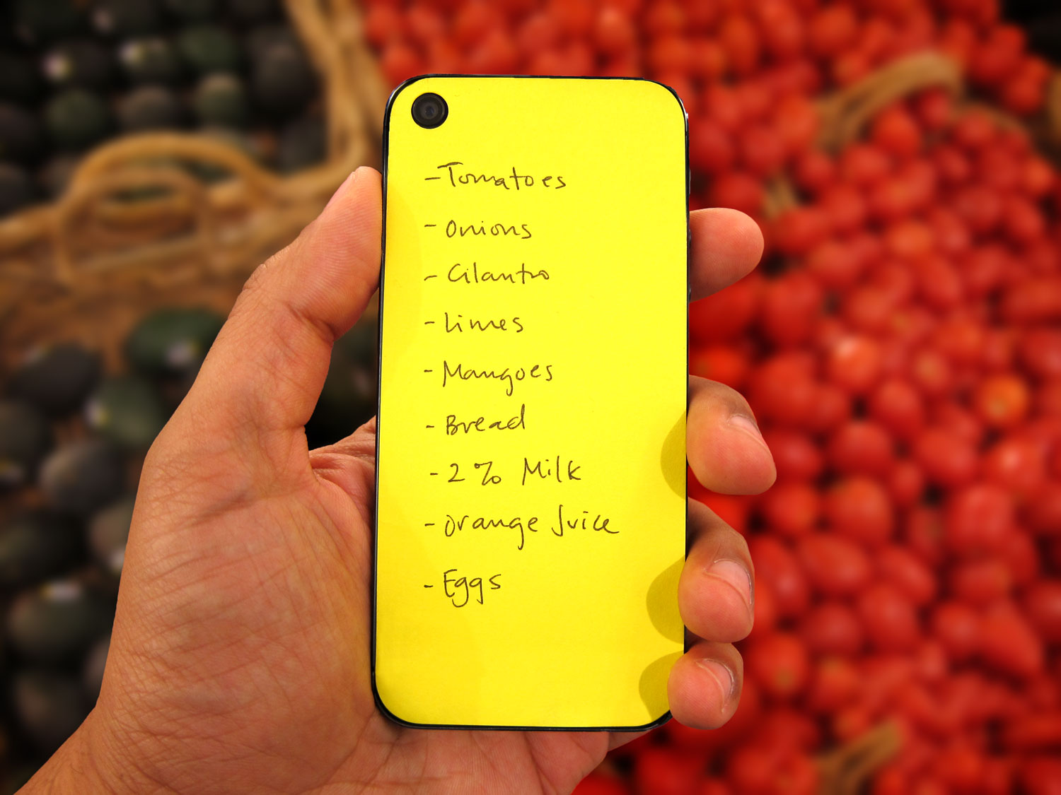 Идеальный список задач и покупок — задняя сторона вашего смартфона!