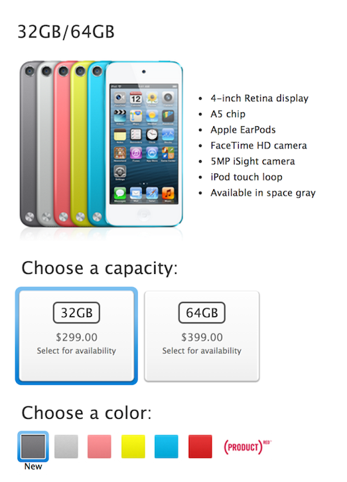 Apple добавила версии iPod touch, iPod nano и iPod shuffle цвета &quot;Space Gray&quot;