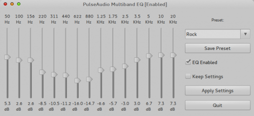 PulseAudio equalizer