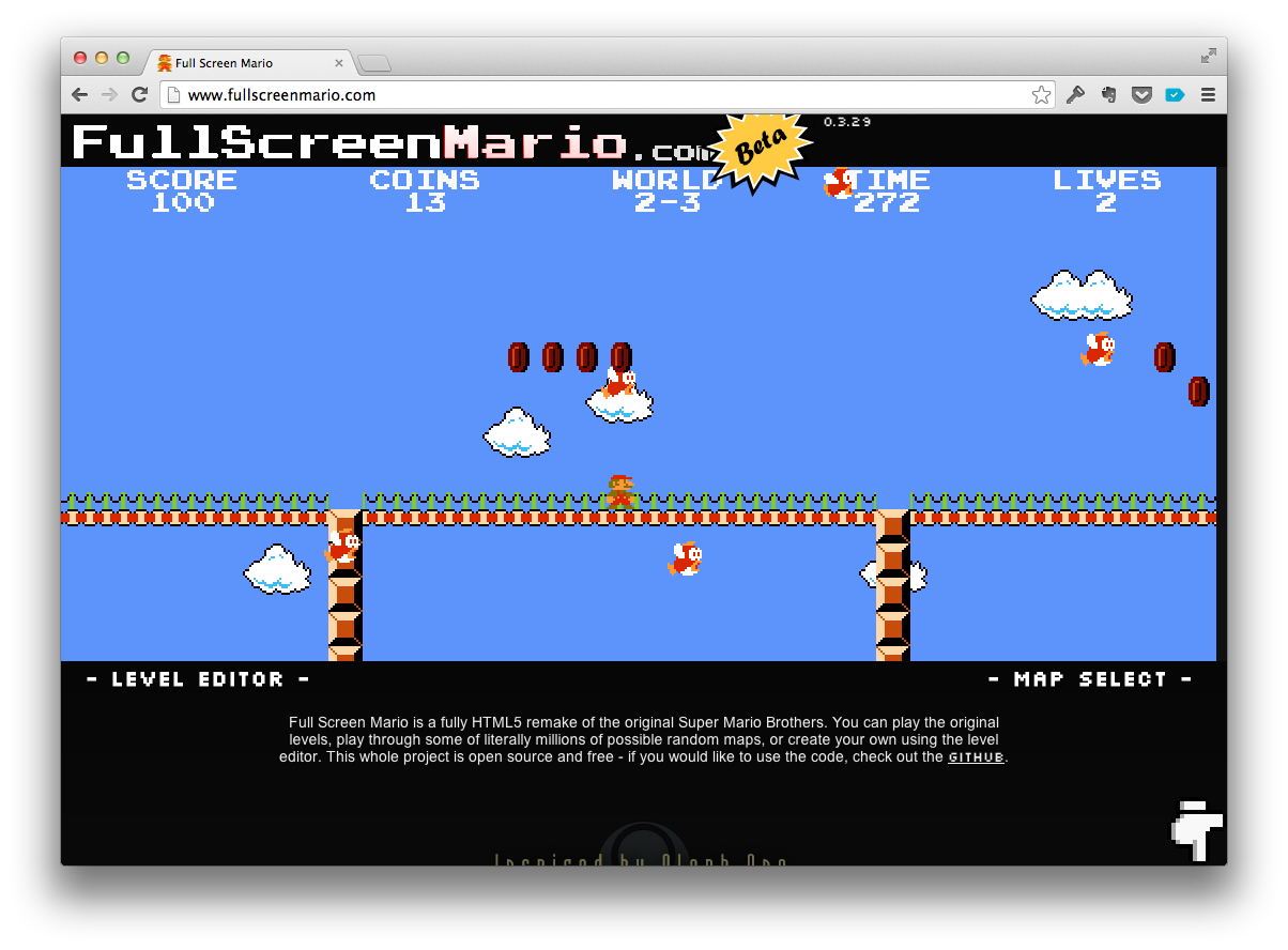 Мир никогда не будет прежним, так как играть в Super Mario Bros. можно прямо в браузере