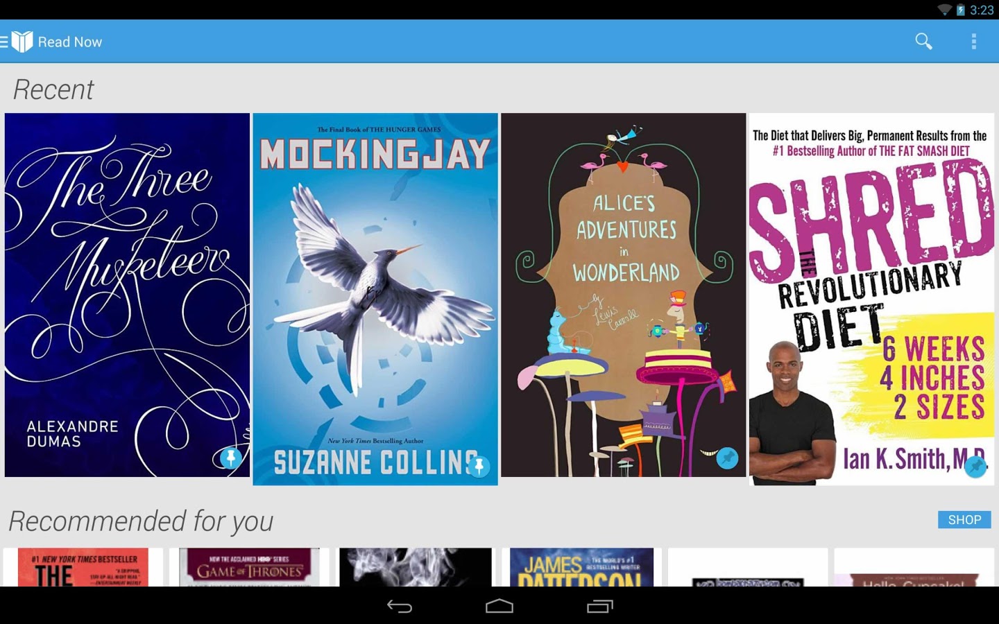 Google Play Books позволяет загружать свои книги в формате EPUB и PDF