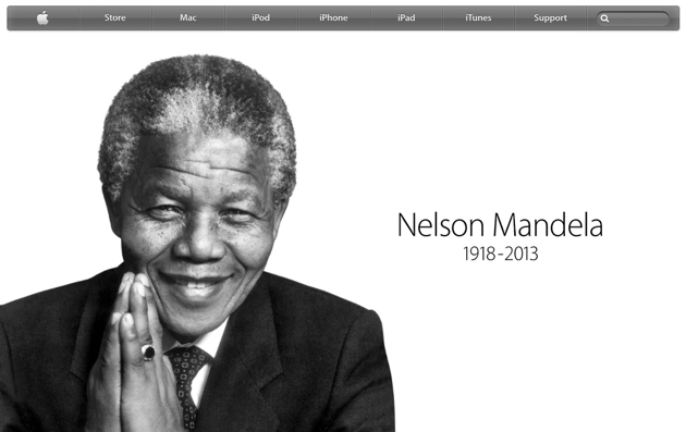 Apple почтила память Нельсона Манделы