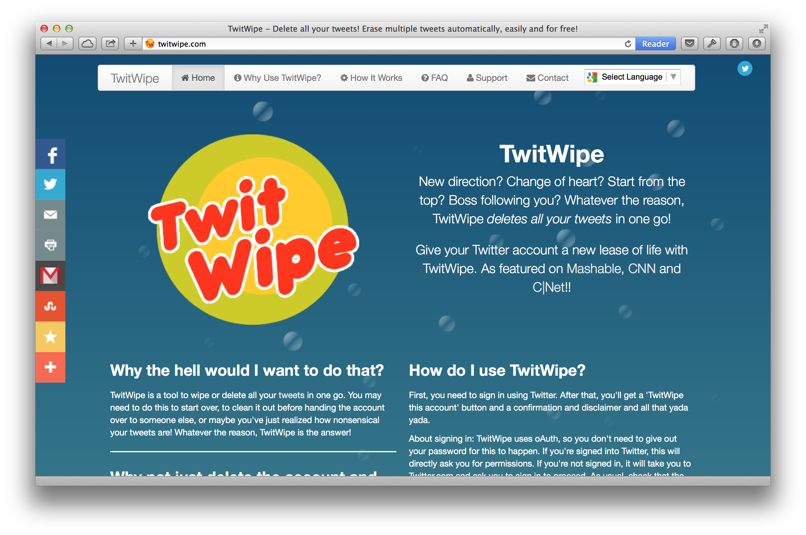 Как удалить все ваши твиты двумя кликами