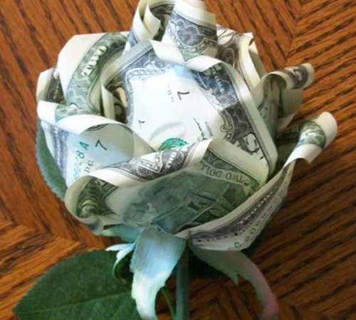 как сделать денежную розу