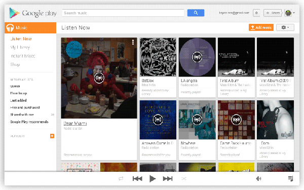 В Google Music теперь можно добавлять музыку перетаскиванием