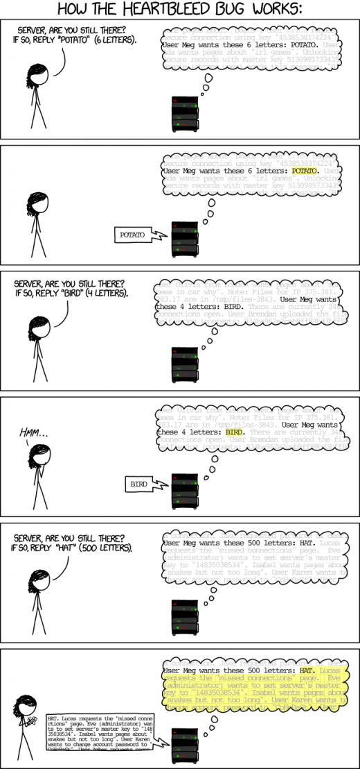 Самое понятное объяснение Heartbleed в комиксе xkcd