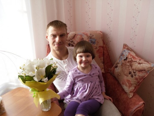 Алексей с дочкой 