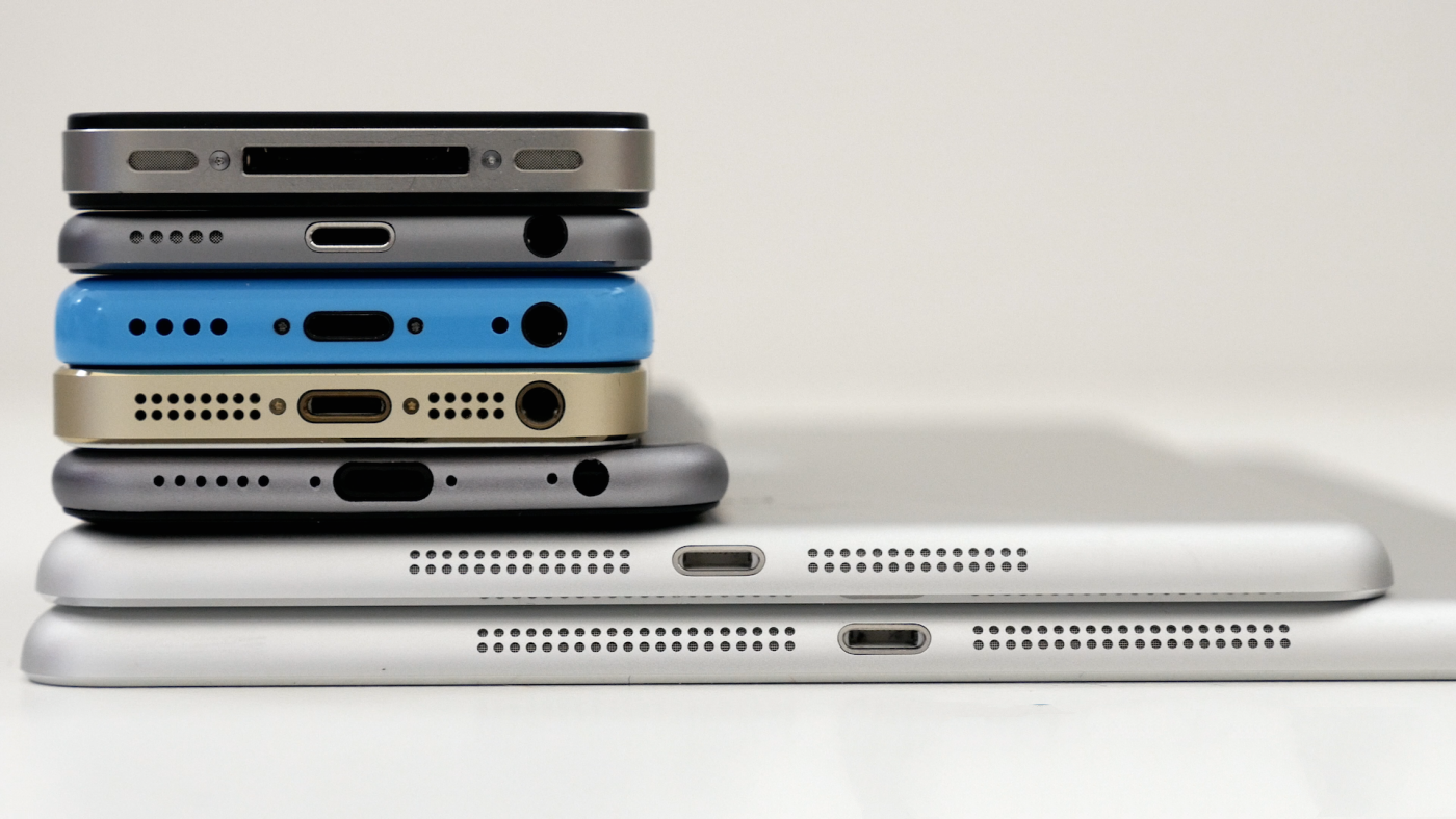 Детальное сравнение макета iPhone 6 с iPad Air, iPad mini, iPhone 5c, iPhone 5s, iPhone 4s и iPod touch