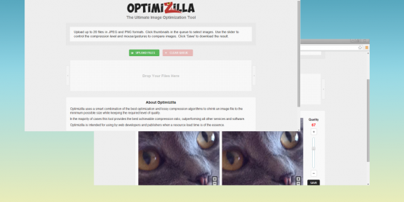 Optimizilla — уменьшение размера файла без потери качества