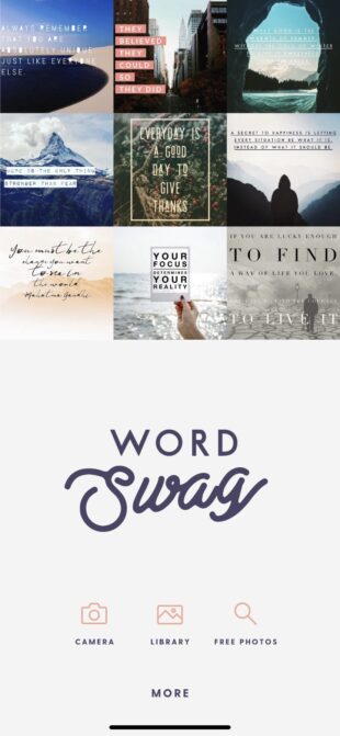 Приложения для iPhone, которые помогают добавить текст на фото: Word Swag