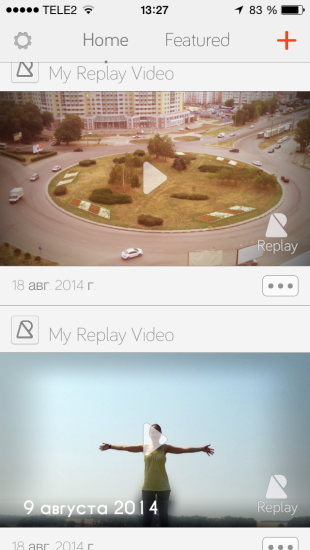 Replay - отличное приложение для создания красивых видеороликов