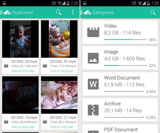 Unclouded-android-app_Duplicates+Categories