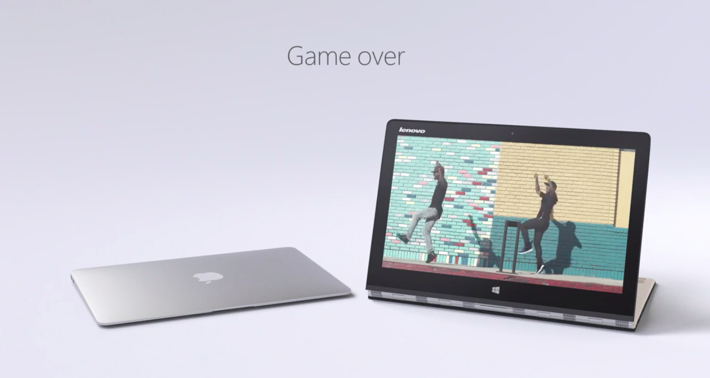Убийственное сравнение Lenovo Yoga 3 Pro с MacBook Air