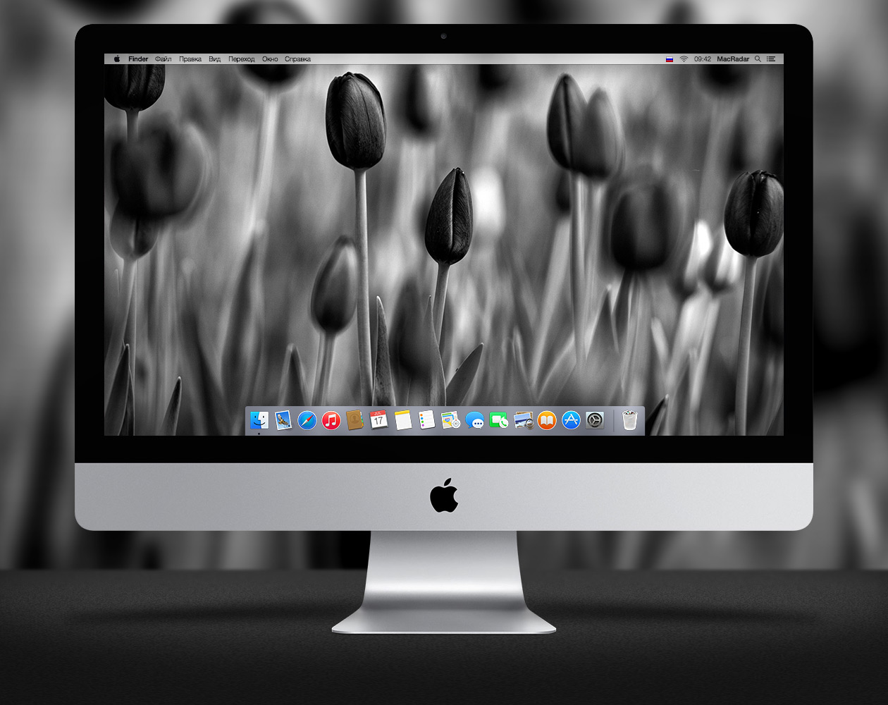 Обои для iMac Retina 5K: Черное и белое
