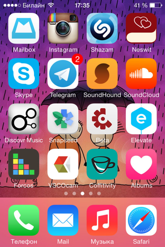 Домашний экран iOS