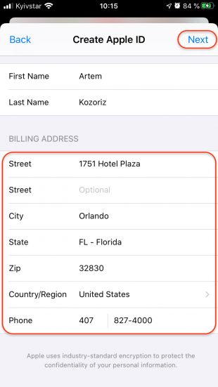 Американский Apple ID: возьмите адрес любого отеля