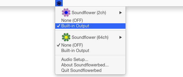 Съем звука с «микрофона» Soundflower и передача его на динамики